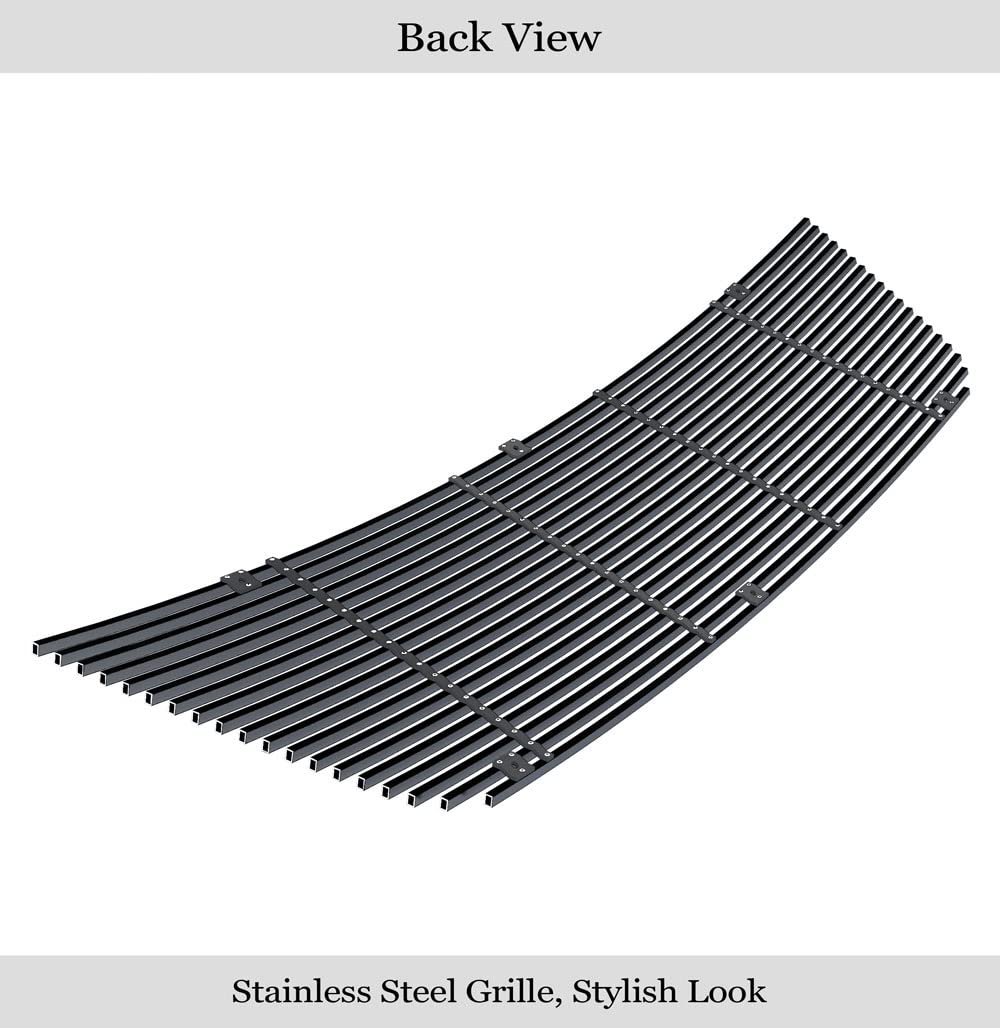 APS Compatible with Ford Expedition 2003-2006 Main Upper Stainless Steel SS Black Billet Front Grill Grille Insert F65715H - Upgrade Your Truck's Style for Off-Road Adventures & Car Shows