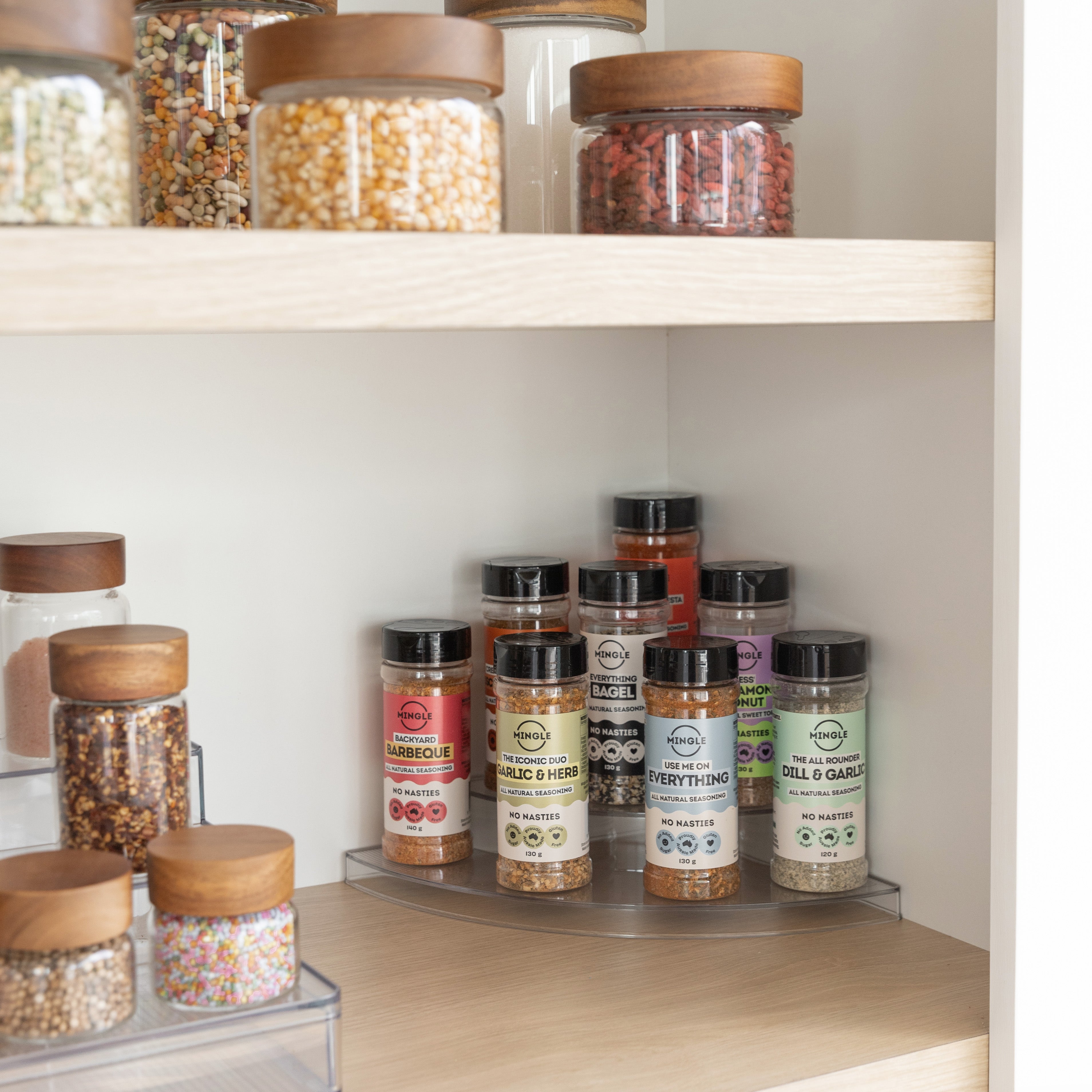 Clear 3 Tier Corner Shelf - Space Saving Bathroom & Kitchen Organizer for Shampoo, Spices & Decor - Perfect for Small Spaces & Clutter-Free Home Organization