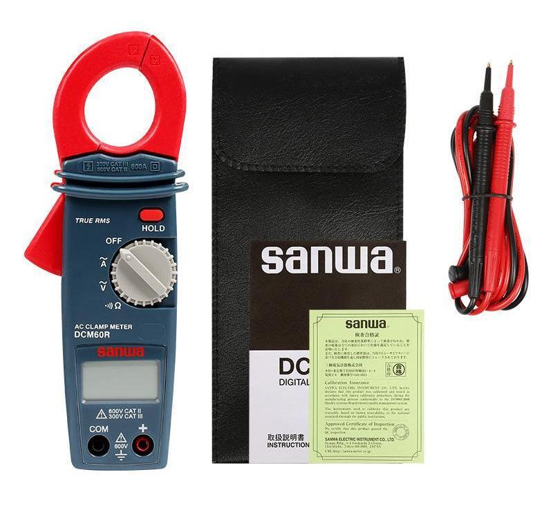 DCM60R Digital Clamp Meter Multimeter - 600A AC/DC Current Voltage Resistance Tester for Electricians, HVAC, Automotive & Home Electrical Repair