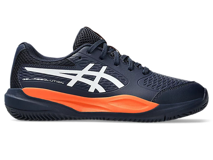 ASICS Gel Resolution X Junior Tennis Shoes for Boys & Girls - Midnight/White - Lightweight & Durable Court Sneakers for Junior Tennis Matches & Training