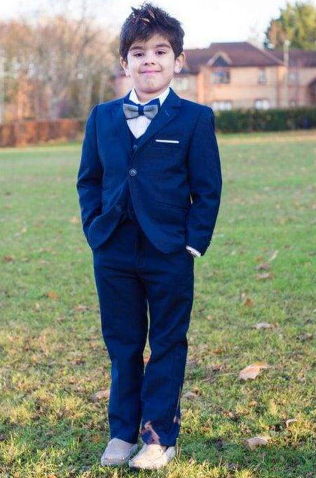 Cavani Boys Jefferson 3-Piece Navy Slim Fit Suit Set - Formal Wear for Weddings, School Dances & Special Occasions
