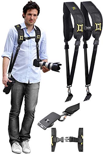 Nikon D750 D850 D610 D3500 D810 Dual Shoulder Neck Strap with Quick Release - Comfortable Camera Harness for Travel, Photography & Outdoor Shooting