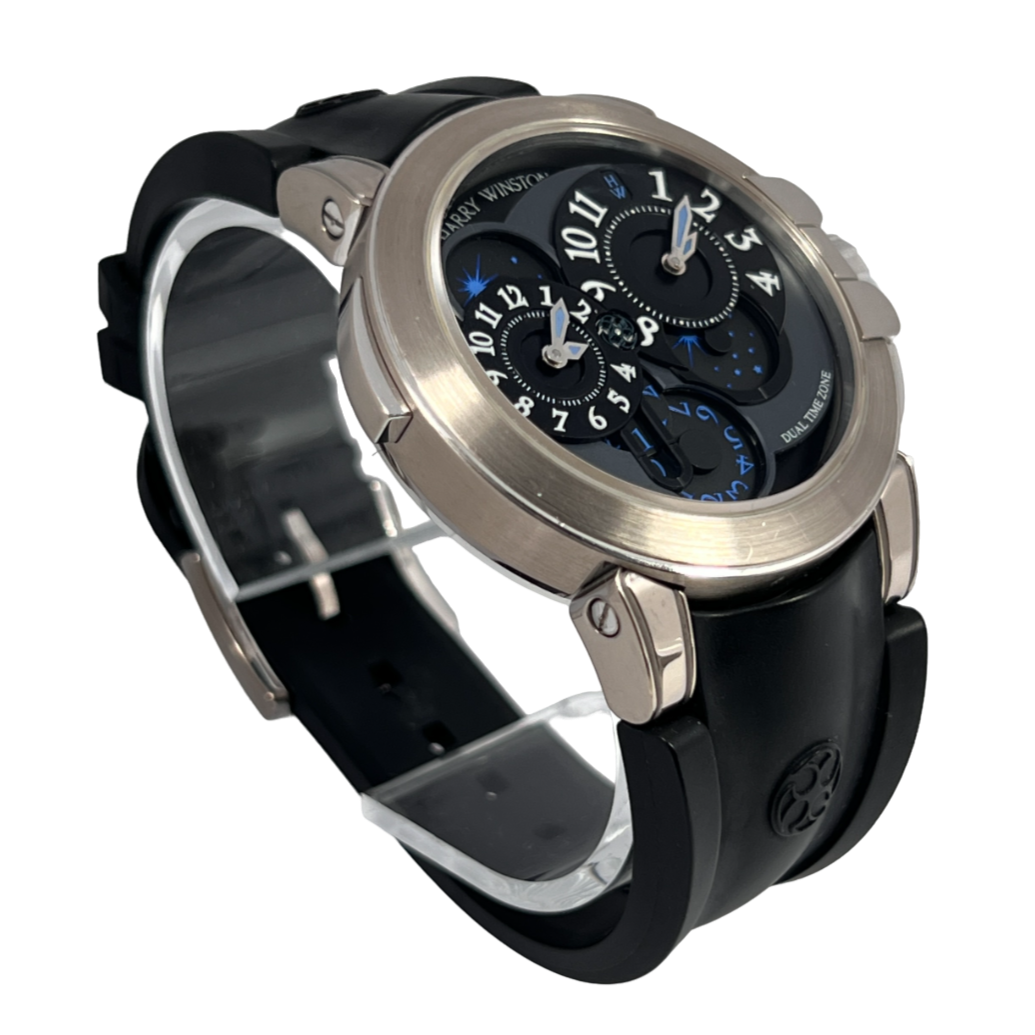 Harry Winston Project Z4 Ocean Dual Time Limited Edition Men's Watch - Luxury Swiss Automatic Timepiece for Diving & Travel - Perfect for Business, Formal & Adventure Wear