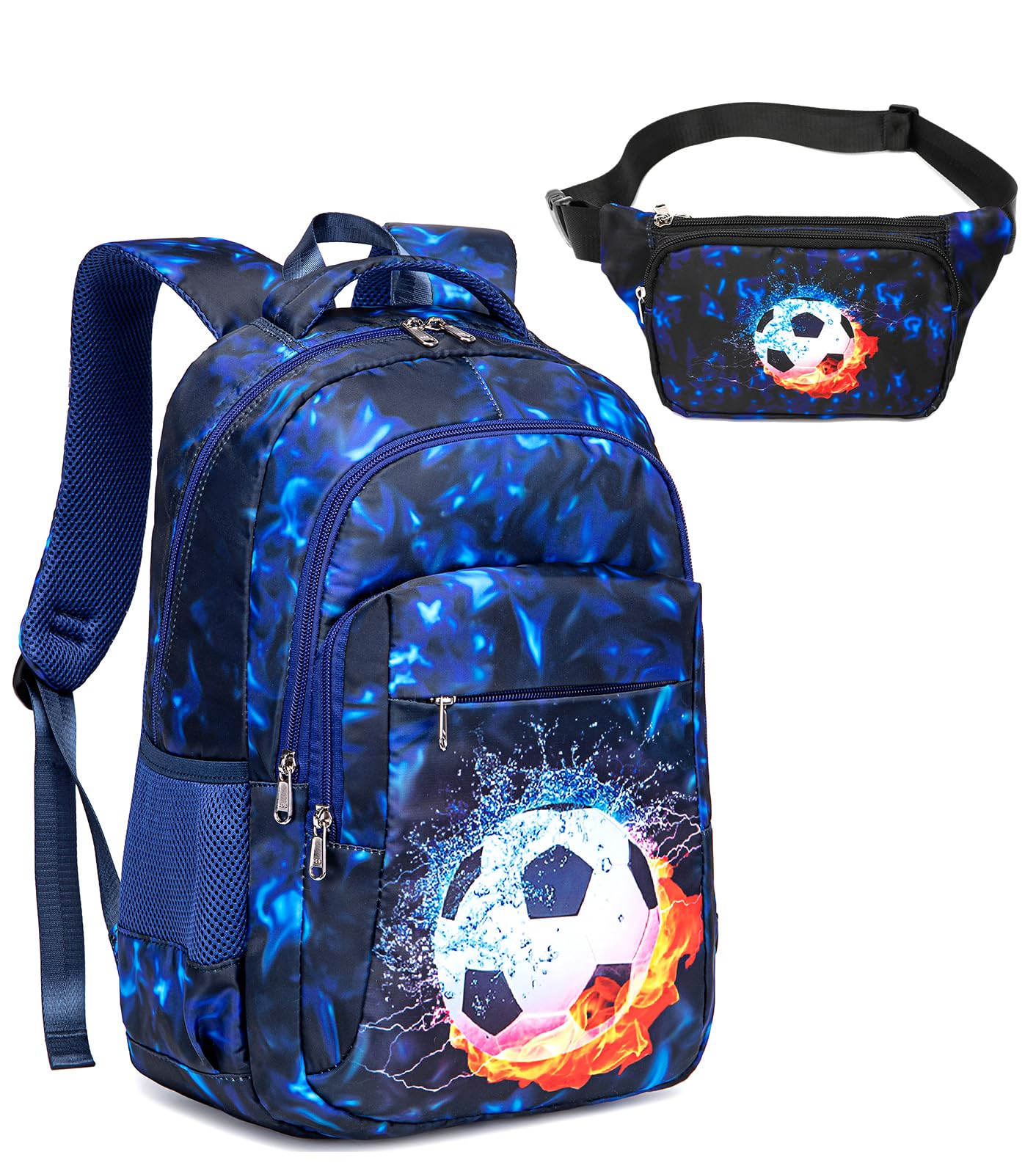 LEDAOU Kids School Backpack with Lunch Box - Waterproof Bookbag for Boys & Girls, Preschool Kindergarten Toddler Backpack for School, Travel & Outdoor Activities