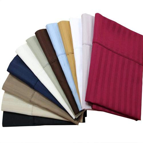 Luxury Damask Stripe 600 Thread Count King Size Pillowcase Set (2 Pack) - Ultra Soft Bedding for Hotel-Style Comfort - Perfect for Master Bedroom, Guest Room & Luxury Home Decor