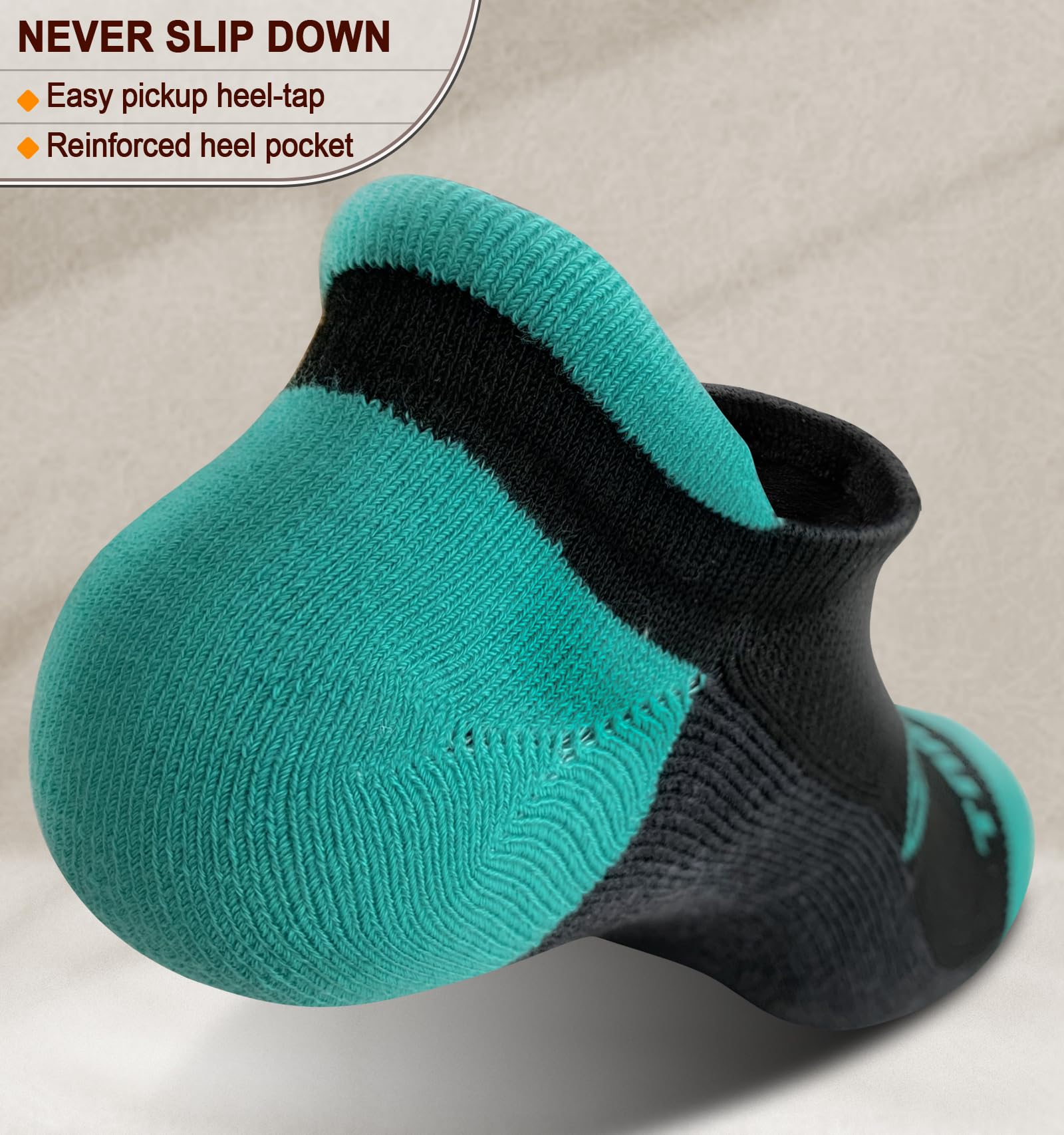 BULLIANT Women's Athletic Socks 6-Pack - No Show Cushioned for Running & Walking with Arch Support - Gym & Daily Wear