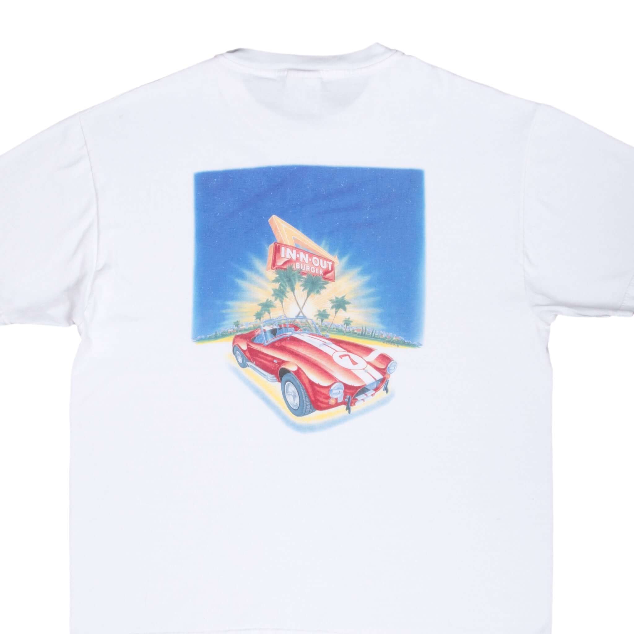 Vintage In-N-Out Burger California 1990s White T-Shirt - Large Size | Retro Fast Food Tee for Men & Women | Casual Wear, Gift Idea, Collector's Item