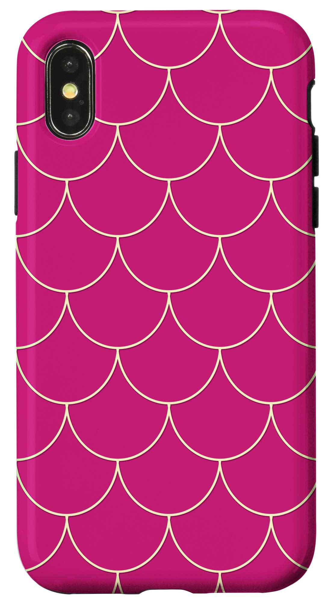 iPhone X/XS Mermaid Scale Phone Case - Glittery Fish Scale Design Protective Cover for iPhone X/XS - Perfect for Beach, Pool Parties & Summer Vacations