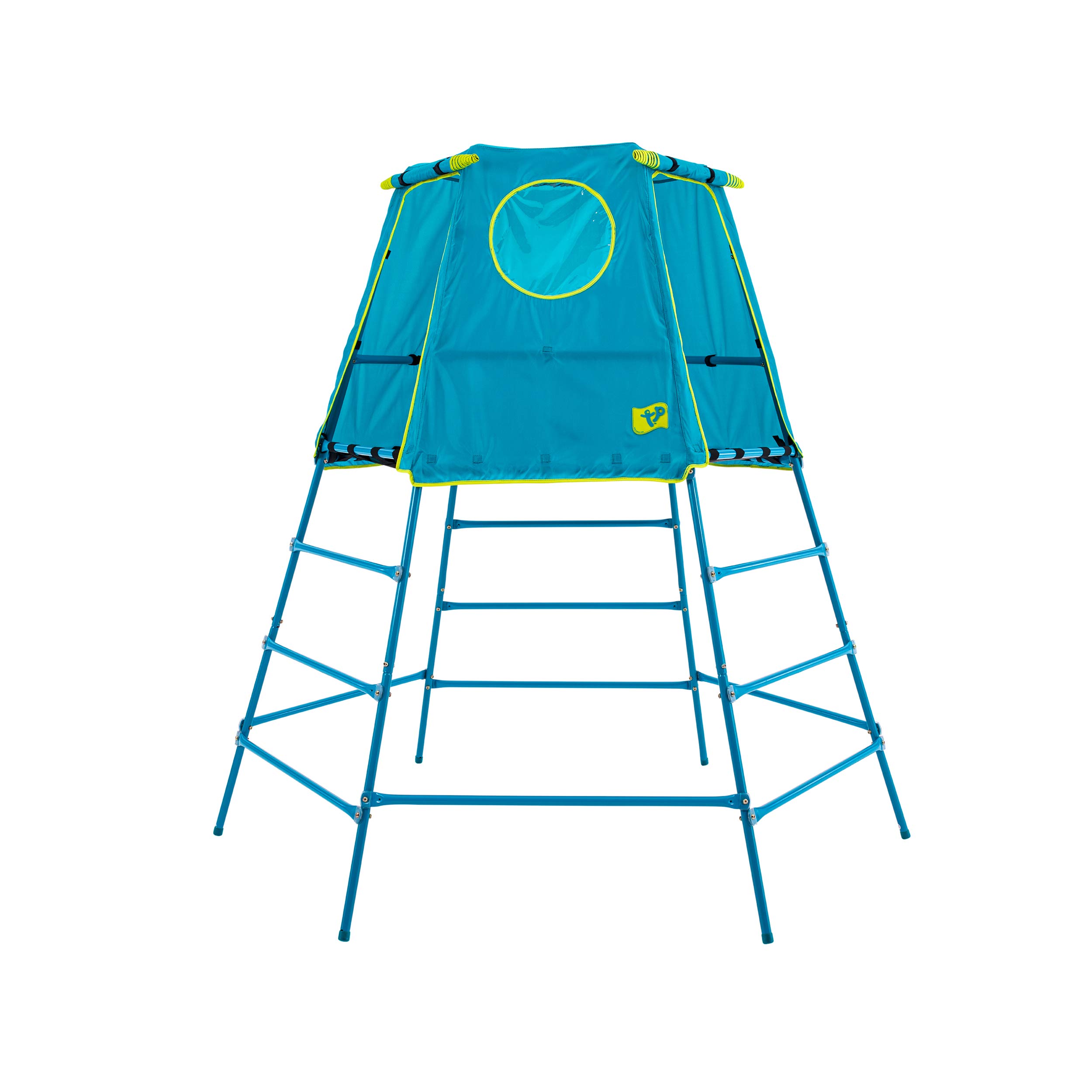 TP Toys Explorer 2 Climbing Set - Kids Jungle Gym with Platform & Play Tent, Blue Outdoor Playset for Backyard (Ages 3-8) - Perfect for Outdoor Play, Backyard Fun, and Toddler Physical Development