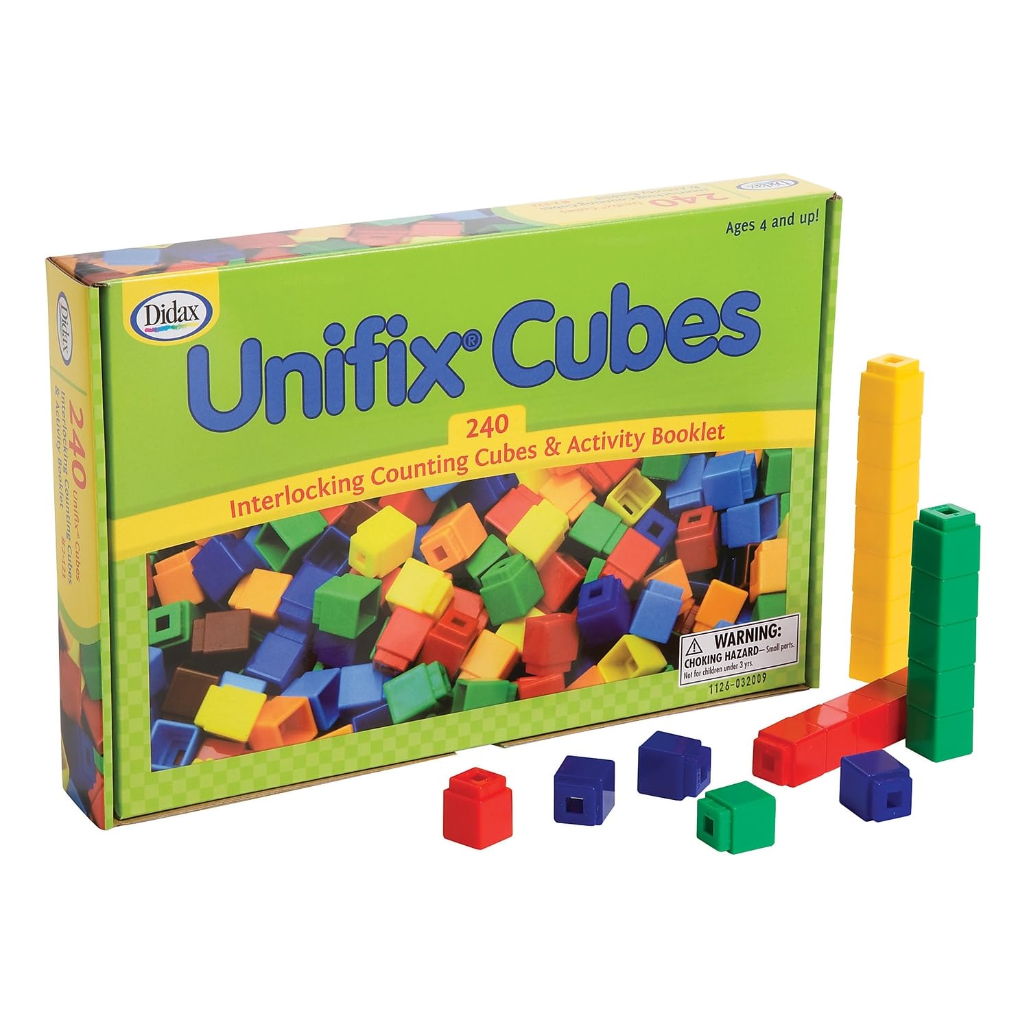 Didax Educational Resources Unifix Cubes - 240 Pack Math Manipulatives for Kids | STEM Learning Toys for Pattern Building, Counting & Early Math Skills | Classroom & Homeschool Supplies