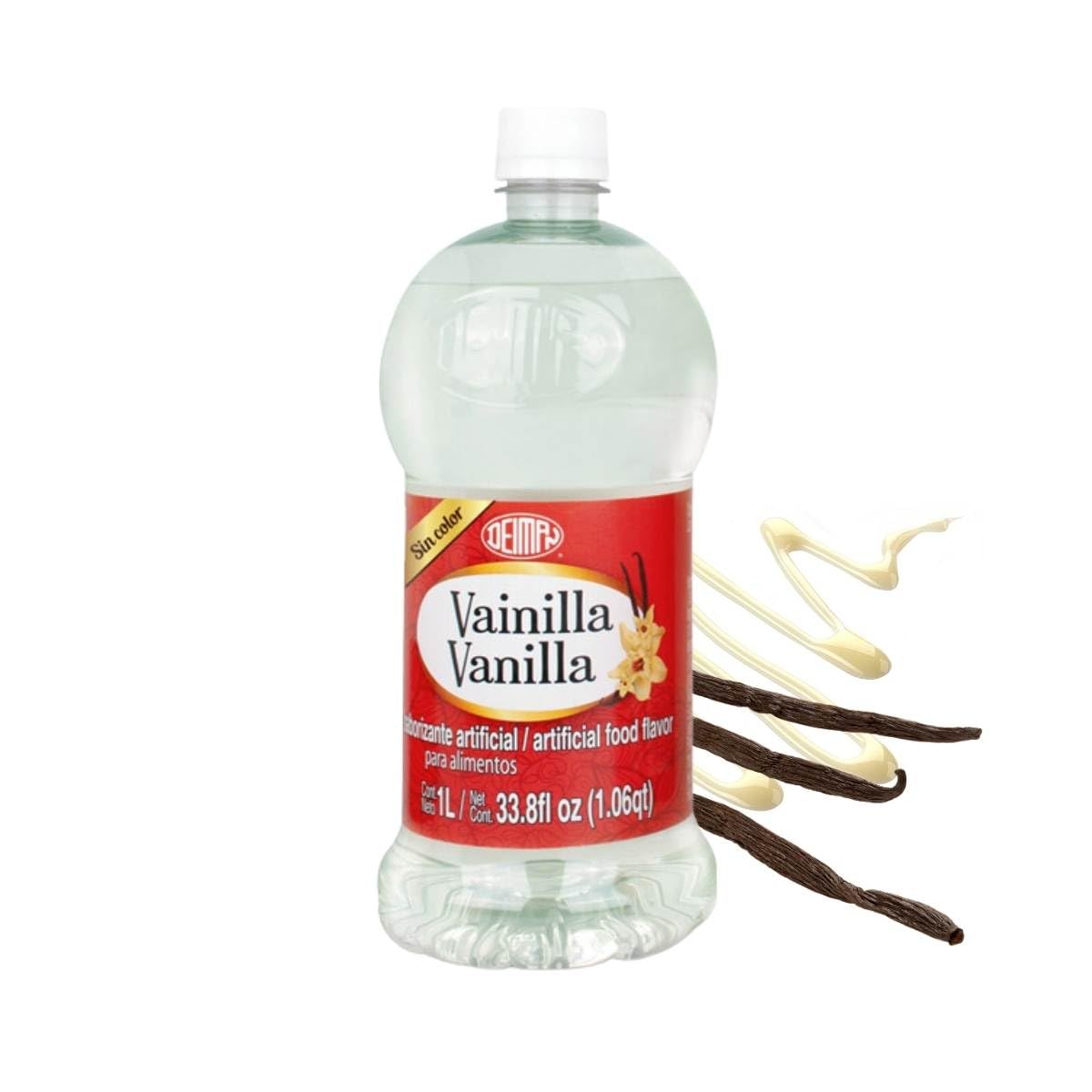 Pure Vanilla Extract for Baking - Deiman Artificial Food Flavoring (33.8 fl oz) - Perfect for Cakes, Cookies, Ice Cream & Desserts