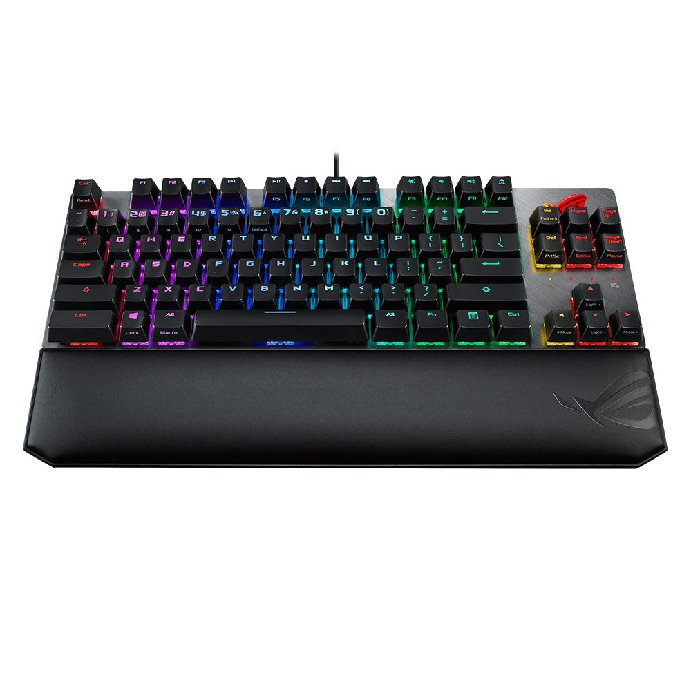 ASUS ROG Strix Scope Deluxe Mechanical Gaming Keyboard with NX Red Switches - RGB Backlit, Wired USB, Anti-Ghosting for PC Gamers - Perfect for FPS, MOBA and Esports Gaming