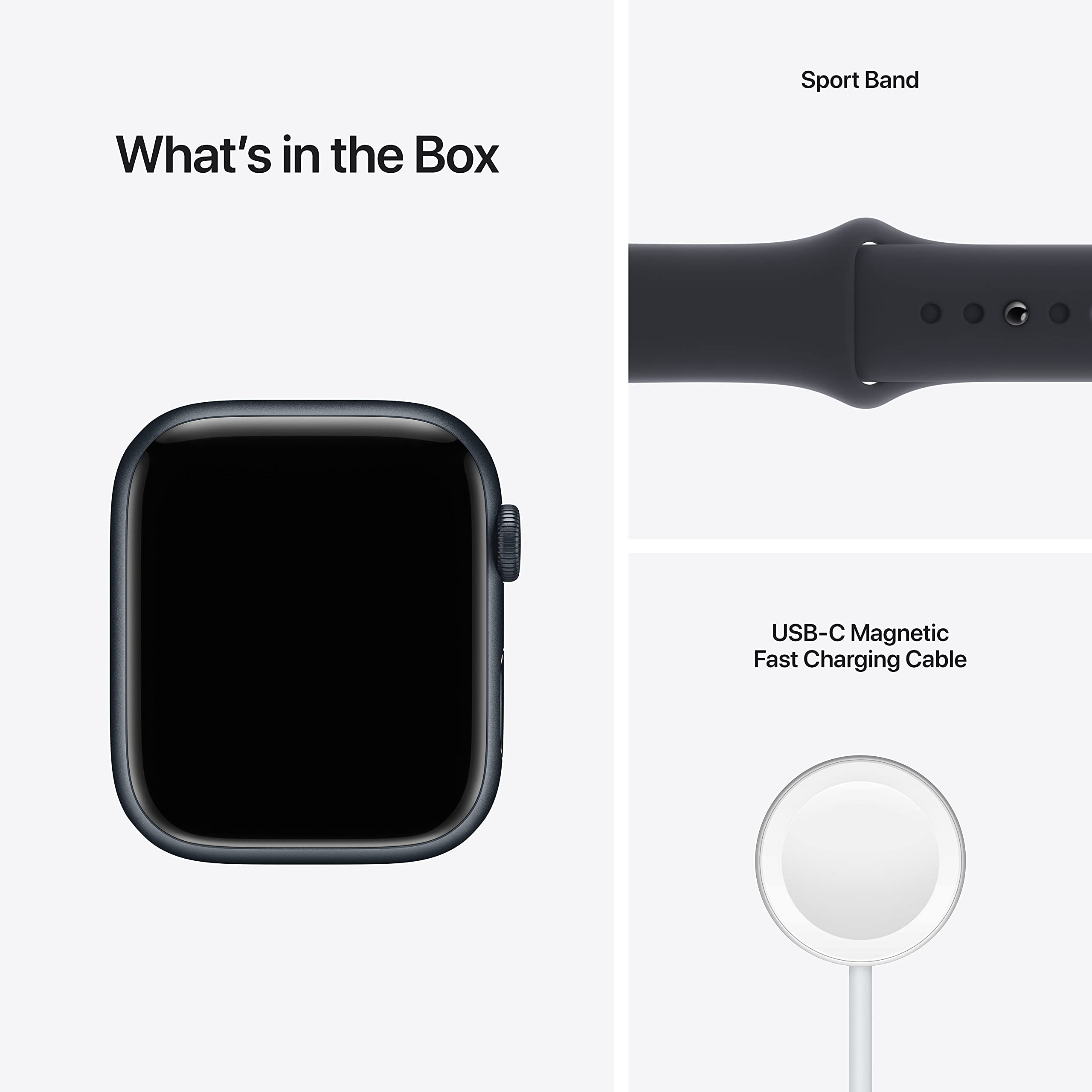 Apple Watch Series 7 GPS + Cellular 45mm - Midnight Aluminum Case with Midnight Sport Band (Renewed) | Smartwatch for Fitness Tracking, Calls & Notifications | Perfect for Workouts, Swimming & Daily Use