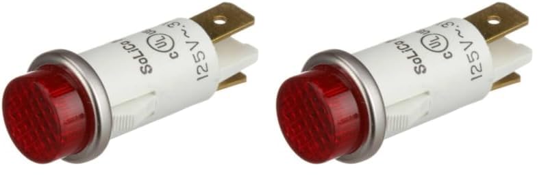 Pilot Light Red 120 Tabs (Pack of 2) - High Visibility Safety Markers for Industrial Equipment & Emergency Exits | Perfect for Factories, Warehouses & Public Buildings
