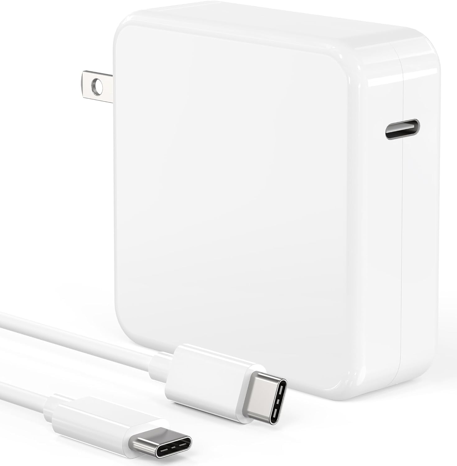 100W USB C Fast Charger for MacBook Pro 16/15/14/13 Inch & MacBook Air 13 Inch | PD 3.0 Power Adapter Compatible with iPad Pro 2021-2018 | Compact Travel Laptop Charger for Home, Office & Coffee Shop Use