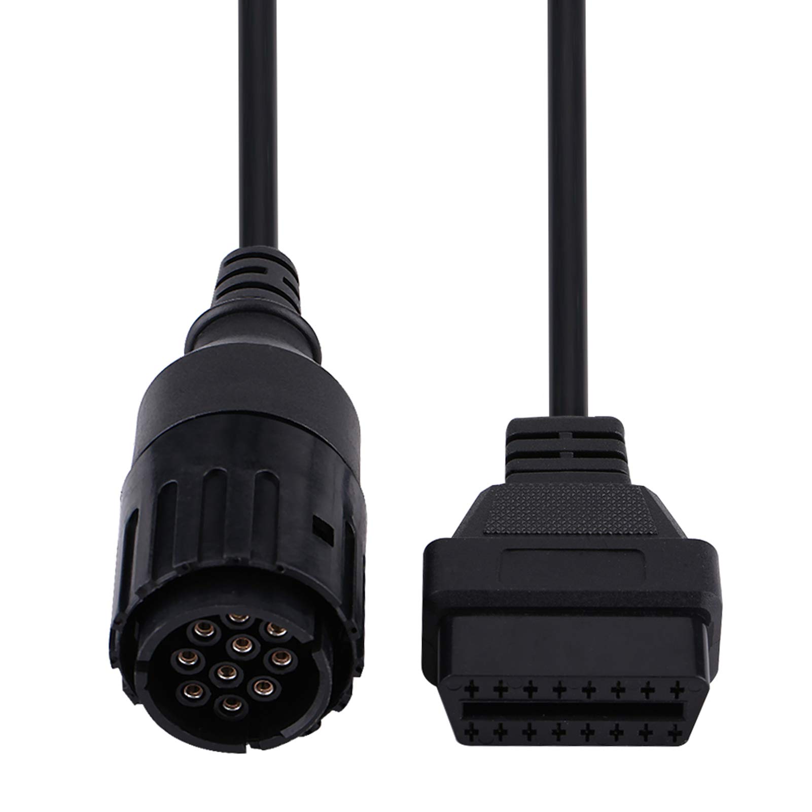 OBD2 Adapter Cable for Motorcycle - 10 Pin to 16 Pin GPS Diagnostic Tool with Throttle Overlay, ABS & Metal Connector (22AWG, 59cm, 175g, Black) - Perfect for Motorcycle ECU Tuning, Data Logging & Performance Monitoring