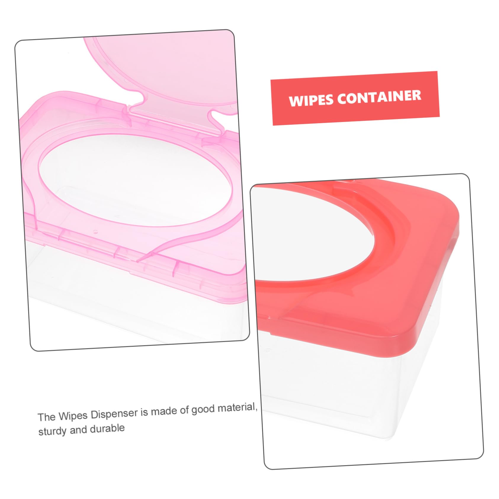 Cabilock 6-Pack Plastic Wipe Dispenser Box - Baby Diaper Wipes Holder & Bathroom Tissue Container for Nursery, Changing Table & Home Use