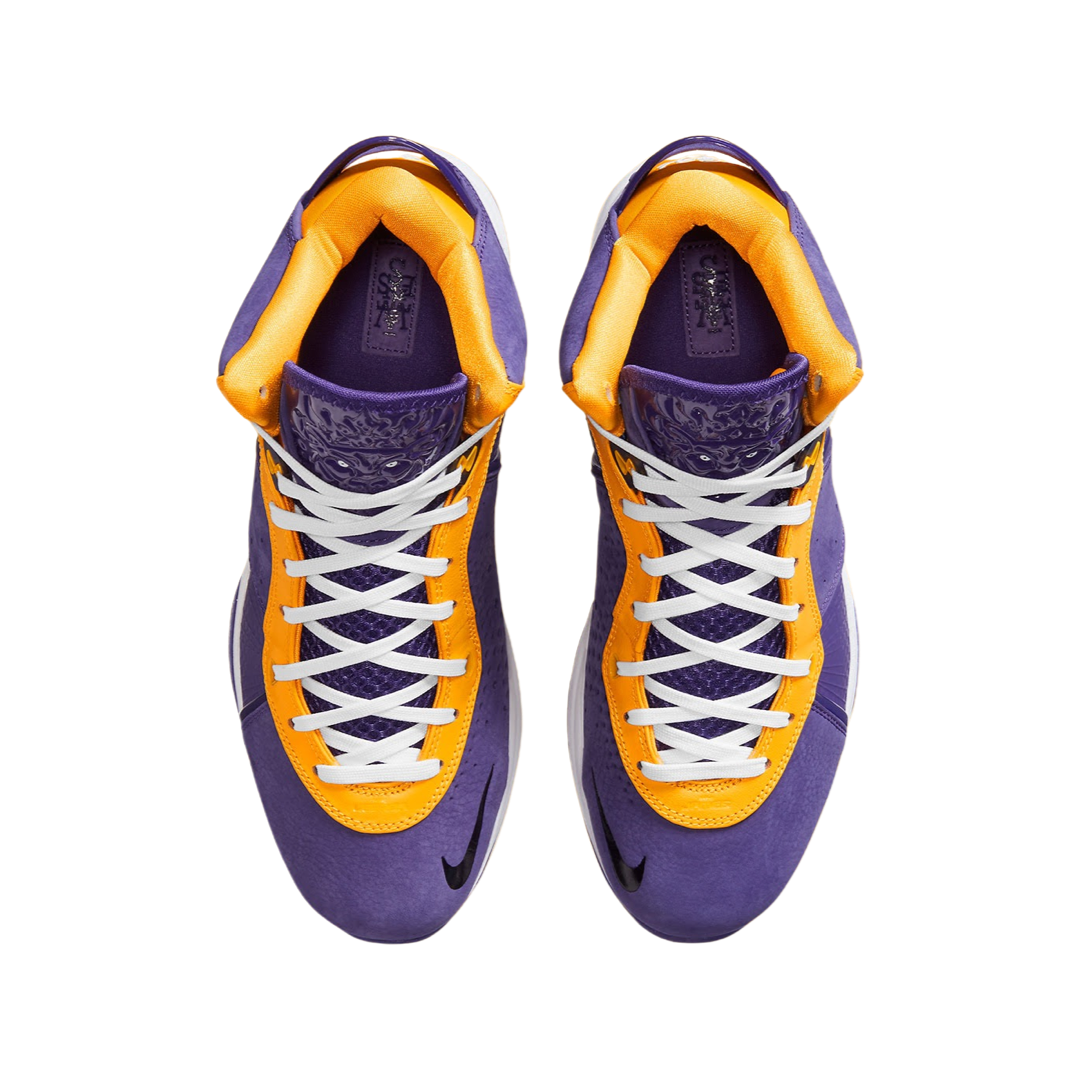 Nike LeBron VIII QS Basketball Shoes - Lakers Court Purple & University Gold - Perfect for NBA Games, Streetwear & Sneaker Collectors