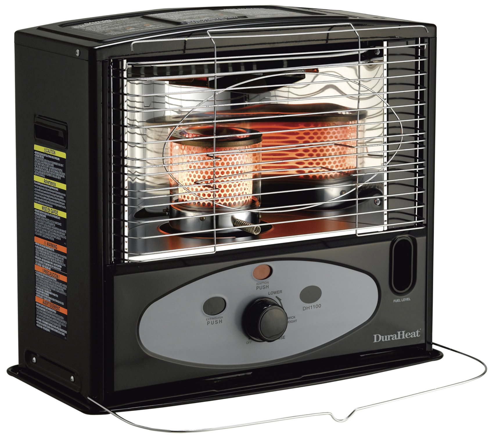 Dura Heat DH1100 Portable Kerosene Heater - 10,000 BTU Radiant Heater for Indoor & Outdoor Use, Black - Perfect for Garages, Workshops, and Emergency Heating