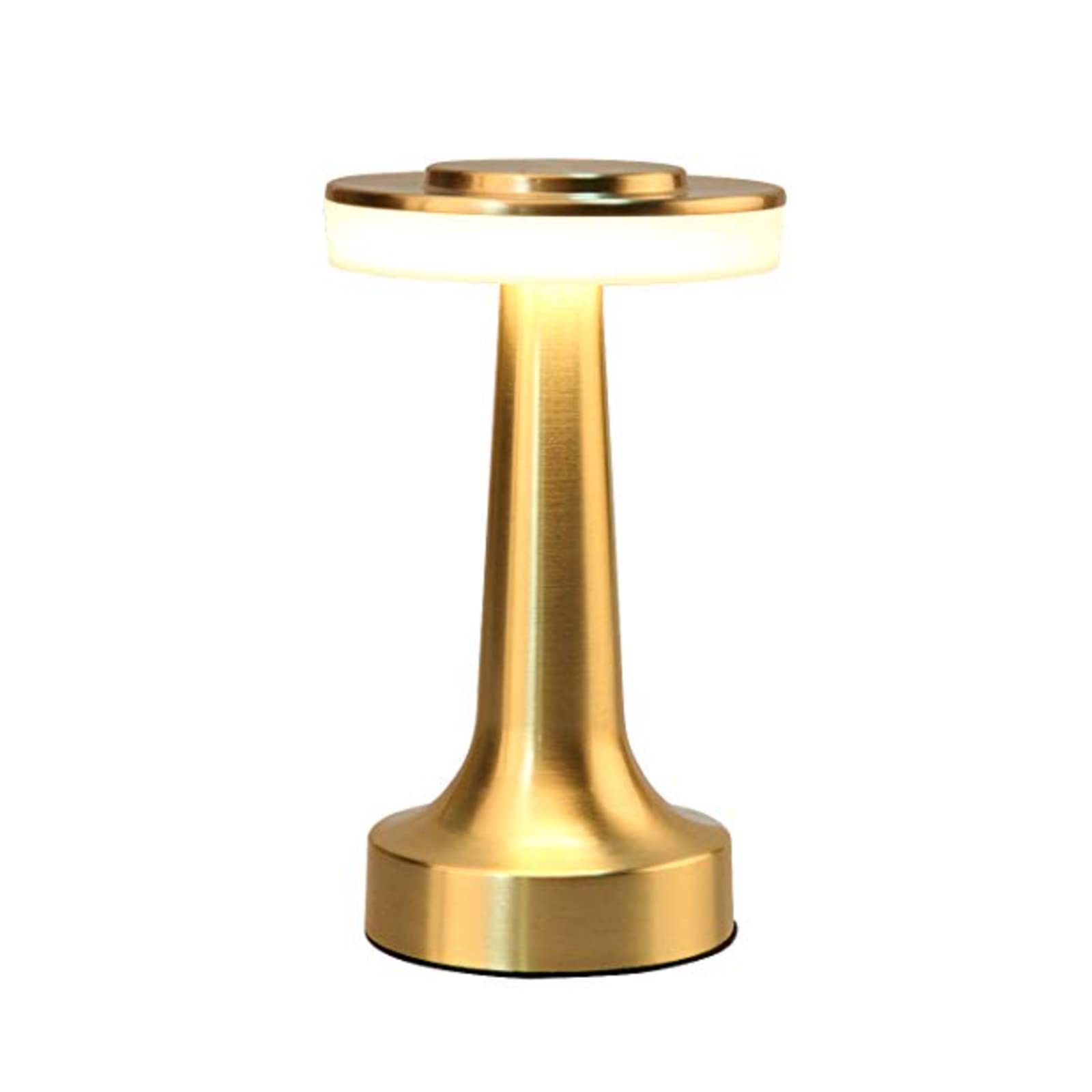 Rechargeable LED Retro Table Lamp with Touch Sensor - 3-Level Brightness Adjustable Desk Light, Portable Bedside Night Light for Bedroom, Coffee Shop Decor, Nightstand, Office (Gold) - Perfect for Reading, Relaxing & Creating Ambiance
