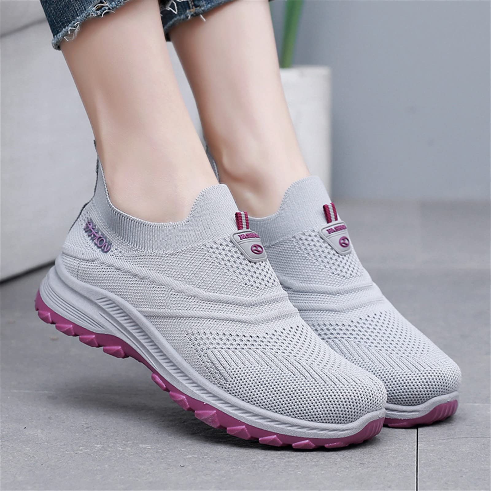 Women's Black Running Shoes - Lightweight Comfortable Trainers for Walking, Jogging & Gym Workouts | Non-Slip Fashion Sneakers for Indoor/Outdoor Sports & Casual Wear