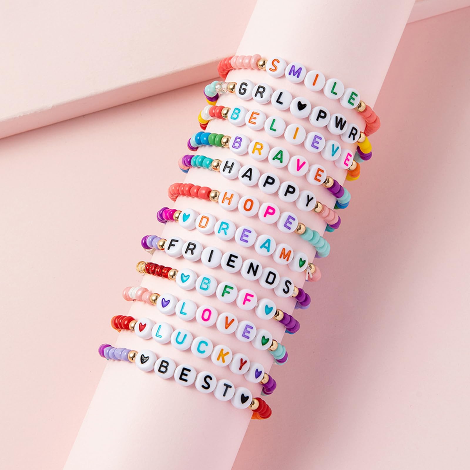 12Pcs Beaded Friendship Bracelets Set for Women, Girls, Teens - Graduation Gifts, Best Friend Bracelets for Birthday Party Favors & Everyday Wear