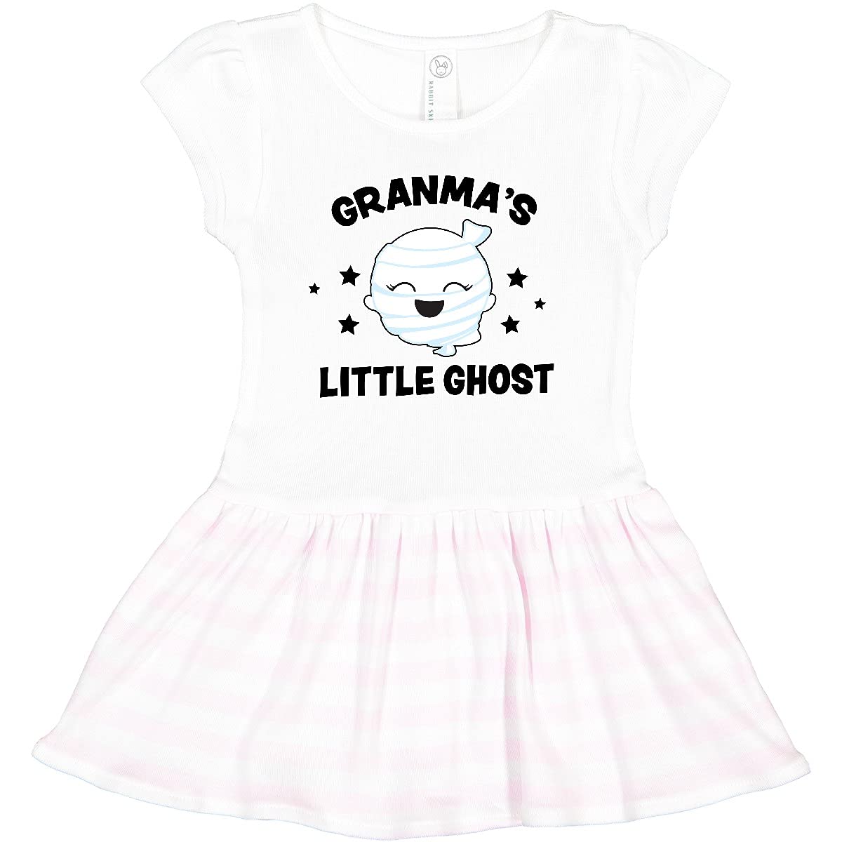 Inktastic Cute Grandma's Little Ghost with Stars Toddler Dress - Adorable Halloween Costume for Girls & Boys, Perfect for Trick-or-Treating & Family Photos