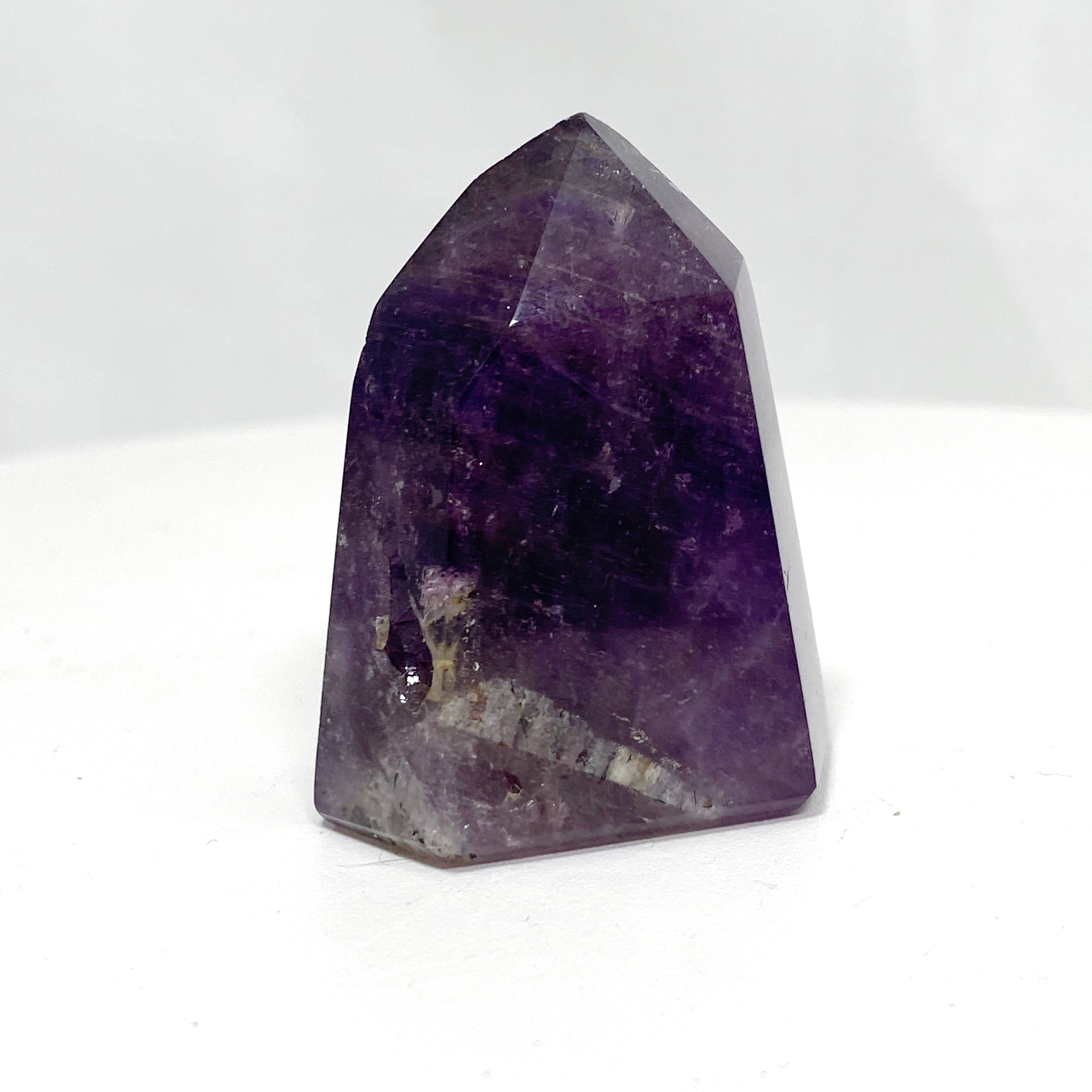 Natural Smokey Amethyst & Clear Quartz Crystal Point - Healing Stone for Meditation, Reiki, Chakra Balancing & Home Decor (CR3441) - Perfect for Spiritual Healing, Yoga Practice & Positive Energy
