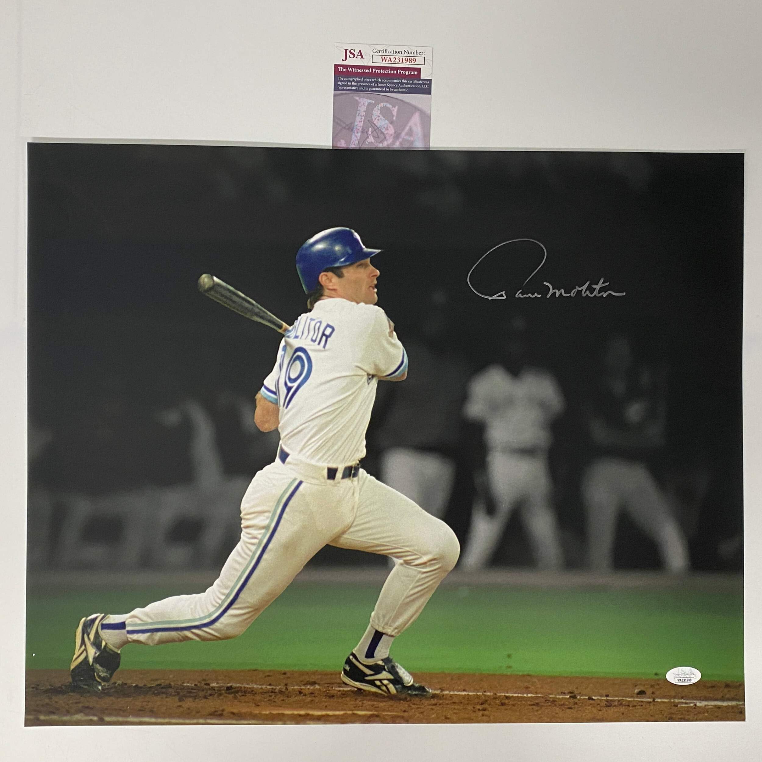 Autographed Paul Molitor Milwaukee Brewers 16x20 Baseball Photo with JSA COA - Signed Memorabilia for Sports Collectors & Baseball Fans