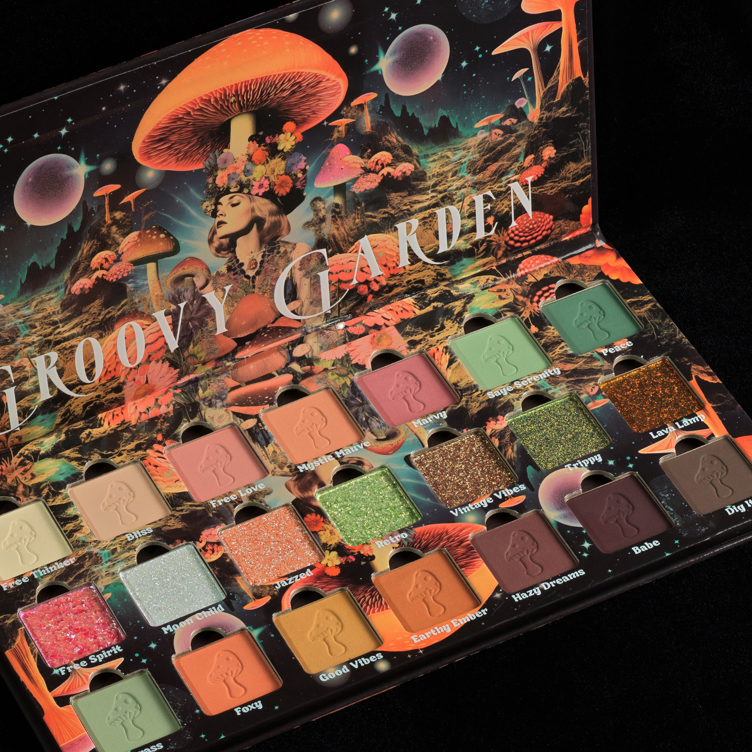 Groovy Garden Eyeshadow Palette - 12 Highly Pigmented Matte & Shimmer Shades for Stunning Eye Looks | Perfect for Daytime, Night Out & Special Occasions