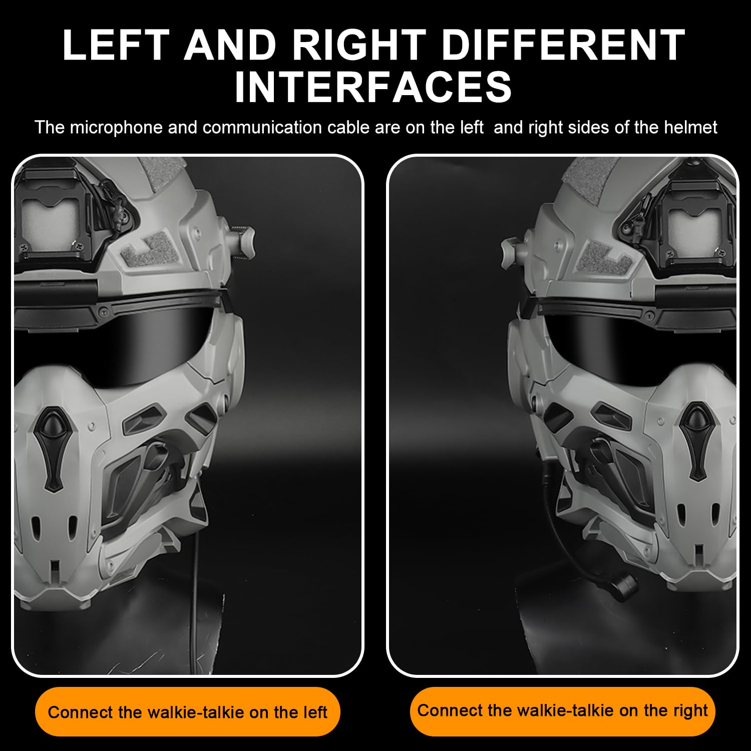Tactical Full Face Helmet with Built-in Headset & Anti-Fog Fan - Military Airsoft Fast Helmet & Goggle Mask Set for Paintball, Cosplay, and Outdoor Combat Training