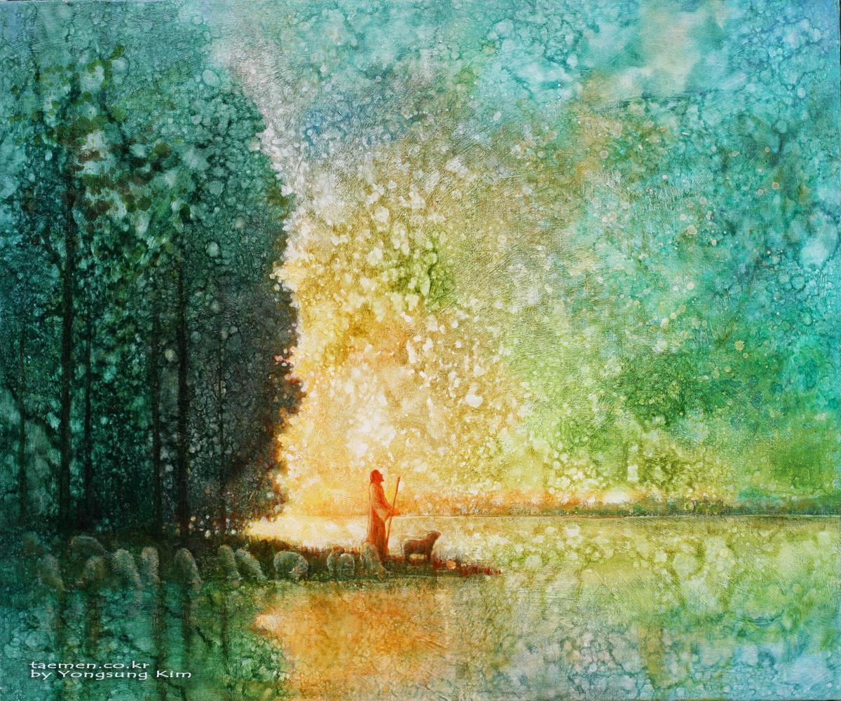 Beside Quiet Waters Original - Premium Home Decor for Relaxing Spaces, Perfect for Living Rooms, Bedrooms & Meditation Areas