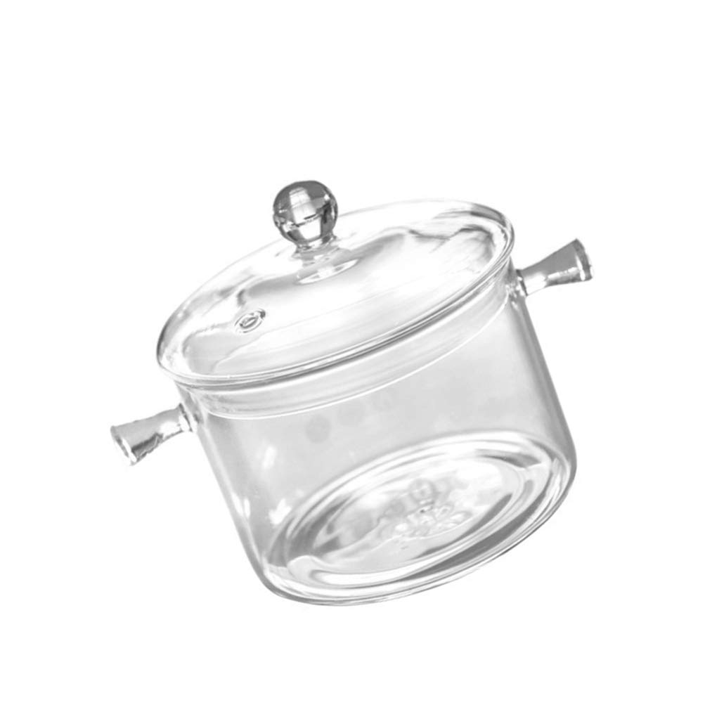 DOITOOL Multi-Function Glass Stew Pot - Healthy Cooking Pot for Noodles, Soup & Stews - Stovetop & Open Flame Safe - Perfect for Instant Noodles, Ramen & Hot Pot Meals at Home or Camping