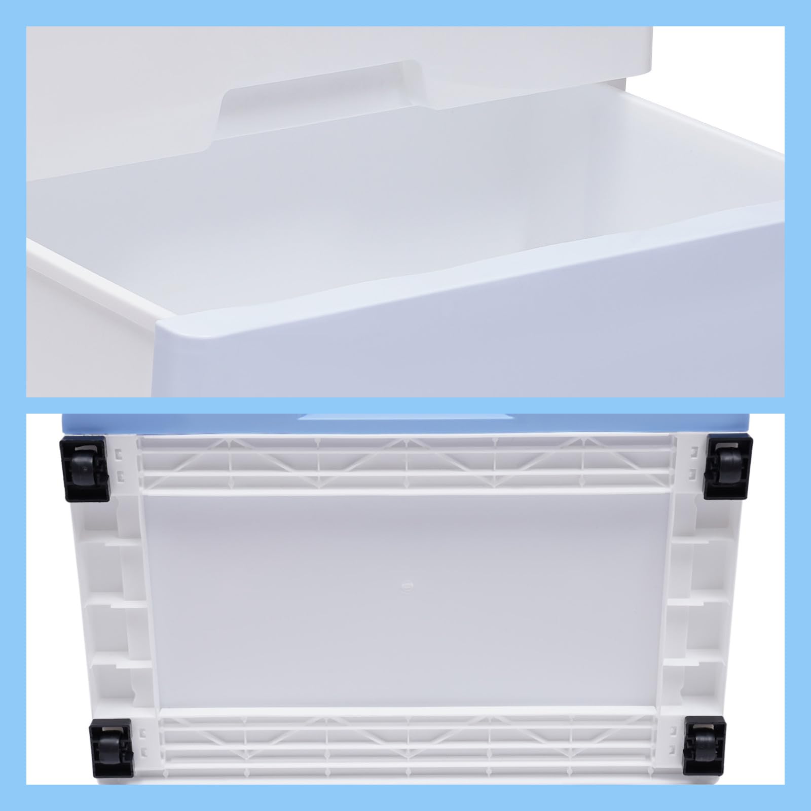 5-Drawer Plastic Storage Dresser Organizer for Clothes, Bedroom & Playroom - Gradient Blue (17.72 x 11.81 x 33.07 Inches) | Space-Saving Cabinet for Home, Office & Dorm Organization