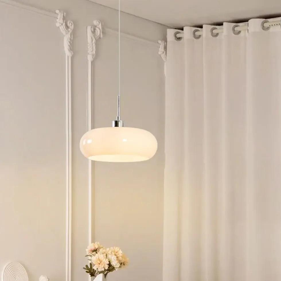 Modern Minimalist Flat Design Pendant Light for Dining Room - Sleek Hanging Chandelier for Kitchen Island, Breakfast Nook & Contemporary Home Decor