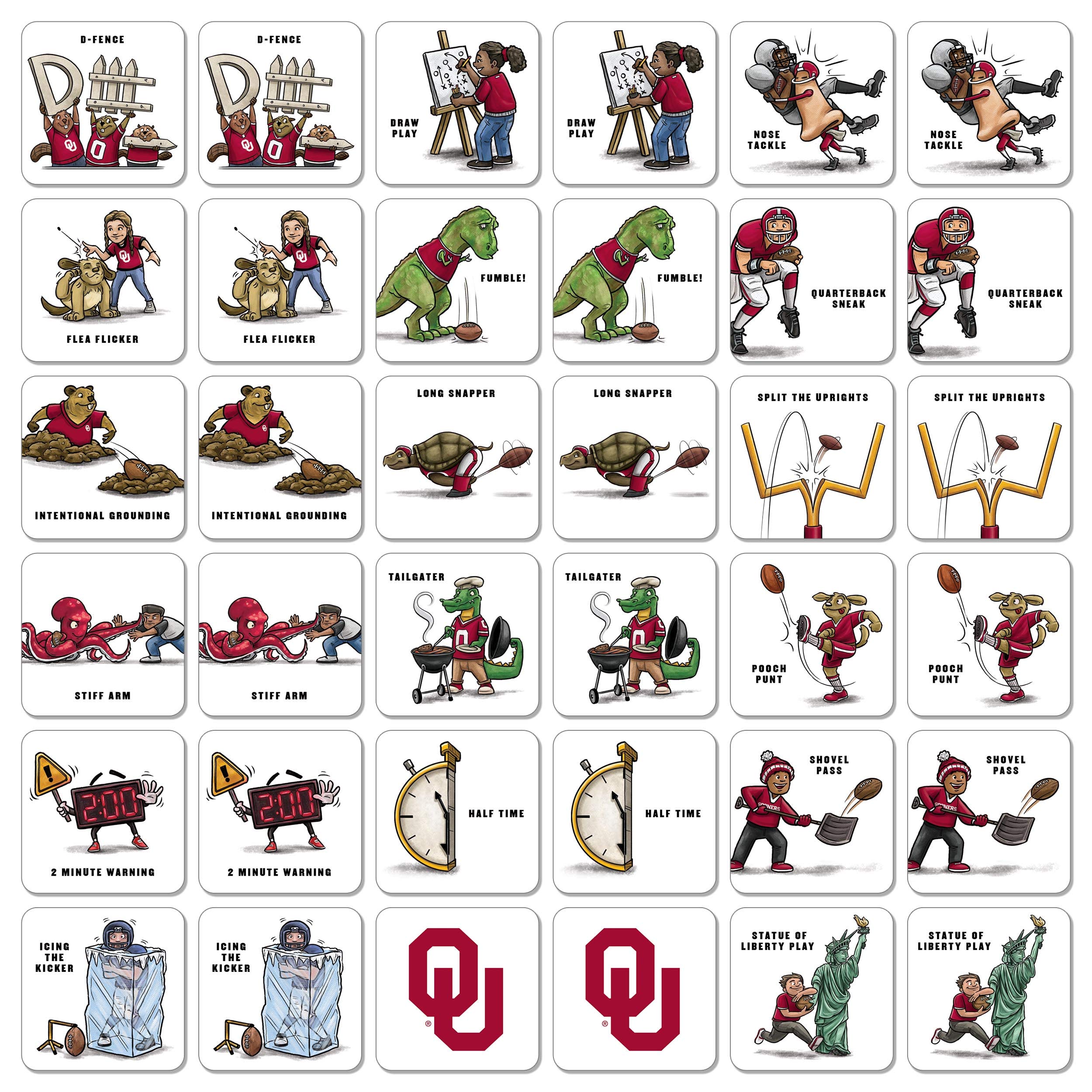 YouTheFan NCAA Memory Match Game - Fun College Sports Card Matching Game for Kids & Adults - Perfect for Family Game Night, Parties & Sports Fan Gifts