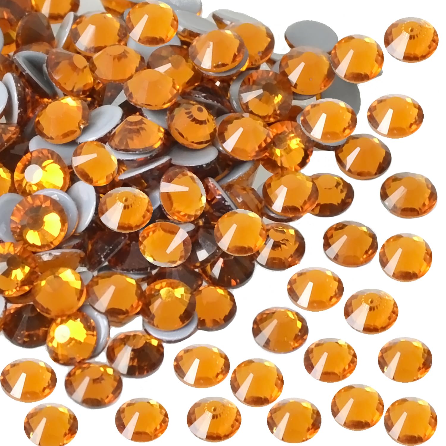 1500 Pcs FYGEM Hot Fix Iron Rhinestones for DIY Jewelry Making - SS20 Topaz Gemstones with Picking Pen - Perfect for Bridal Accessories, Costume Design, and Nail Art Decoration