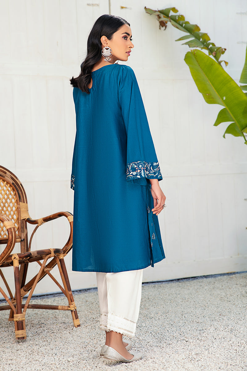 Azure Cerise Embroidered Shirt for Women - Elegant Floral Blouse for Casual & Office Wear | Perfect for Spring Outfits, Date Nights & Professional Occasions