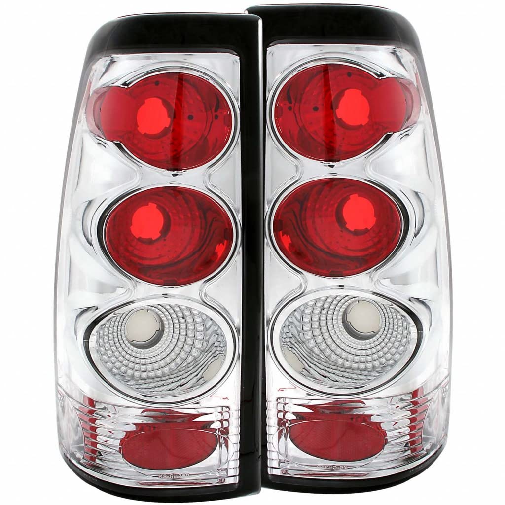 ANZO Chrome Tail Lights for Chevy Silverado 1500 HD (2001-2002) - 211023 | Durable & Stylish Replacement for Improved Visibility & Safety | Perfect for Night Driving & Off-Road Adventures