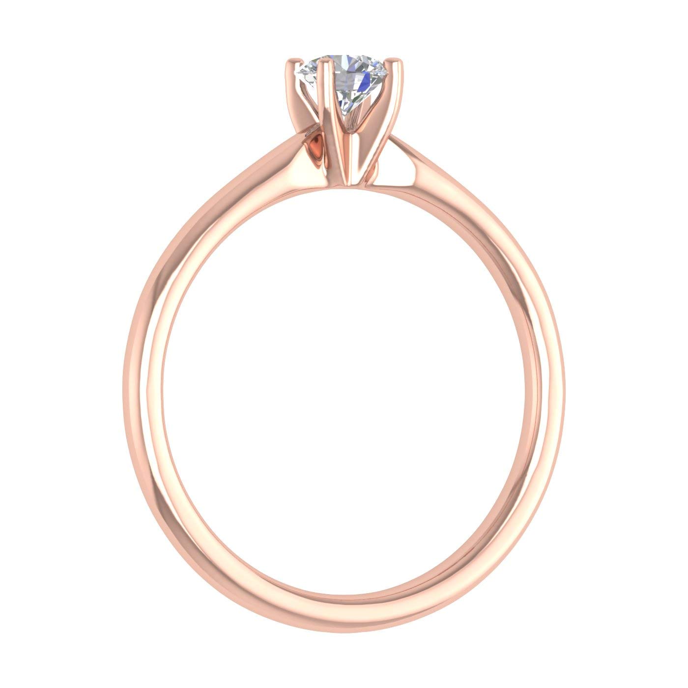 1/5 Carat 4-Prong Solitaire Diamond Engagement Ring in 10K Gold - Perfect for Proposals, Anniversaries & Romantic Gifts