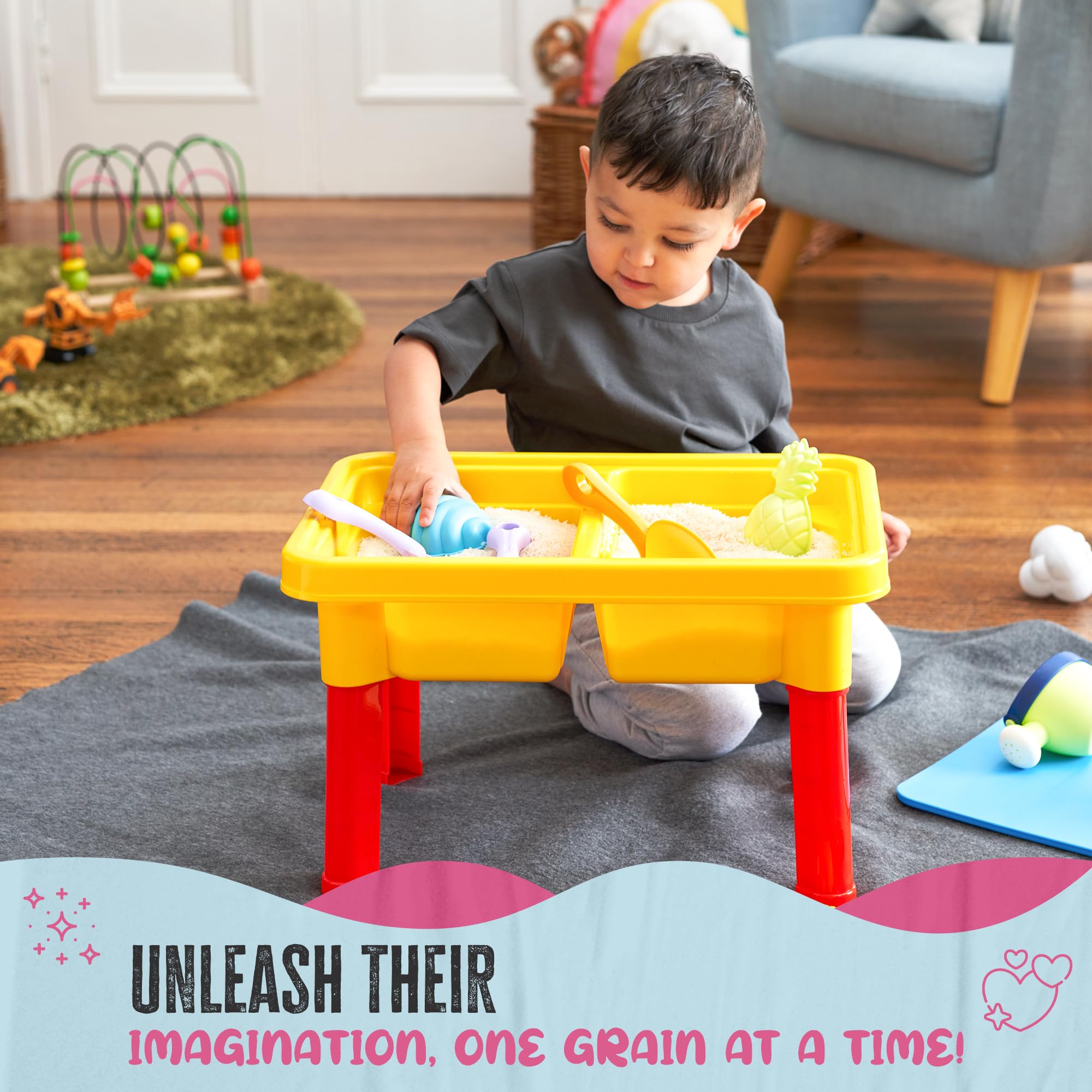 Best Kids Sensory Table for Toddlers - Sand & Water Play Table for Indoor & Outdoor Use - Perfect for Sensory Bins, Sand Play, and Water Activities - Ideal for Preschool Learning & Backyard Fun