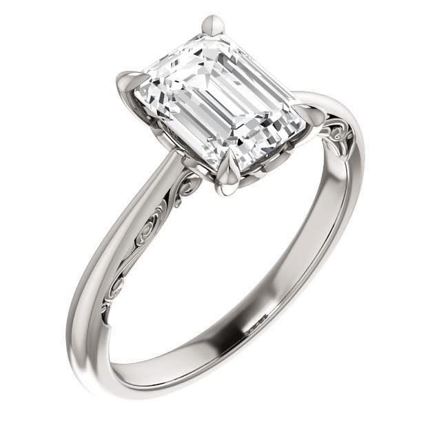 3 Carat Emerald Cut Diamond Bridal Ring Set in 925 Sterling Silver - 4-Prong Solitaire Engagement Ring for Women, Valentine's Day Gift for Her, Customizable Wedding Jewelry | Perfect for Proposals, Anniversaries & Special Occasions