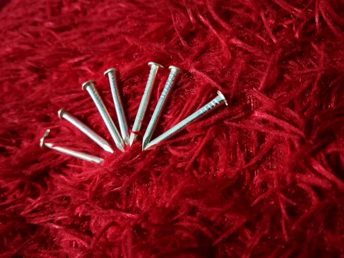 Silver Nail Set of 5 for Positive Energy, Peace & Prosperity - Evil Protection Charm by NOHA MERCADO | Spiritual Home Decor & Gift for Meditation Spaces