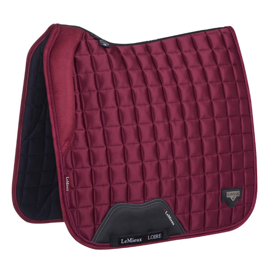 Premium LeMieux Loire Memory Satin Dressage Square Saddle Pad - Breathable & Shock Absorbing for Equestrian Training & Competition