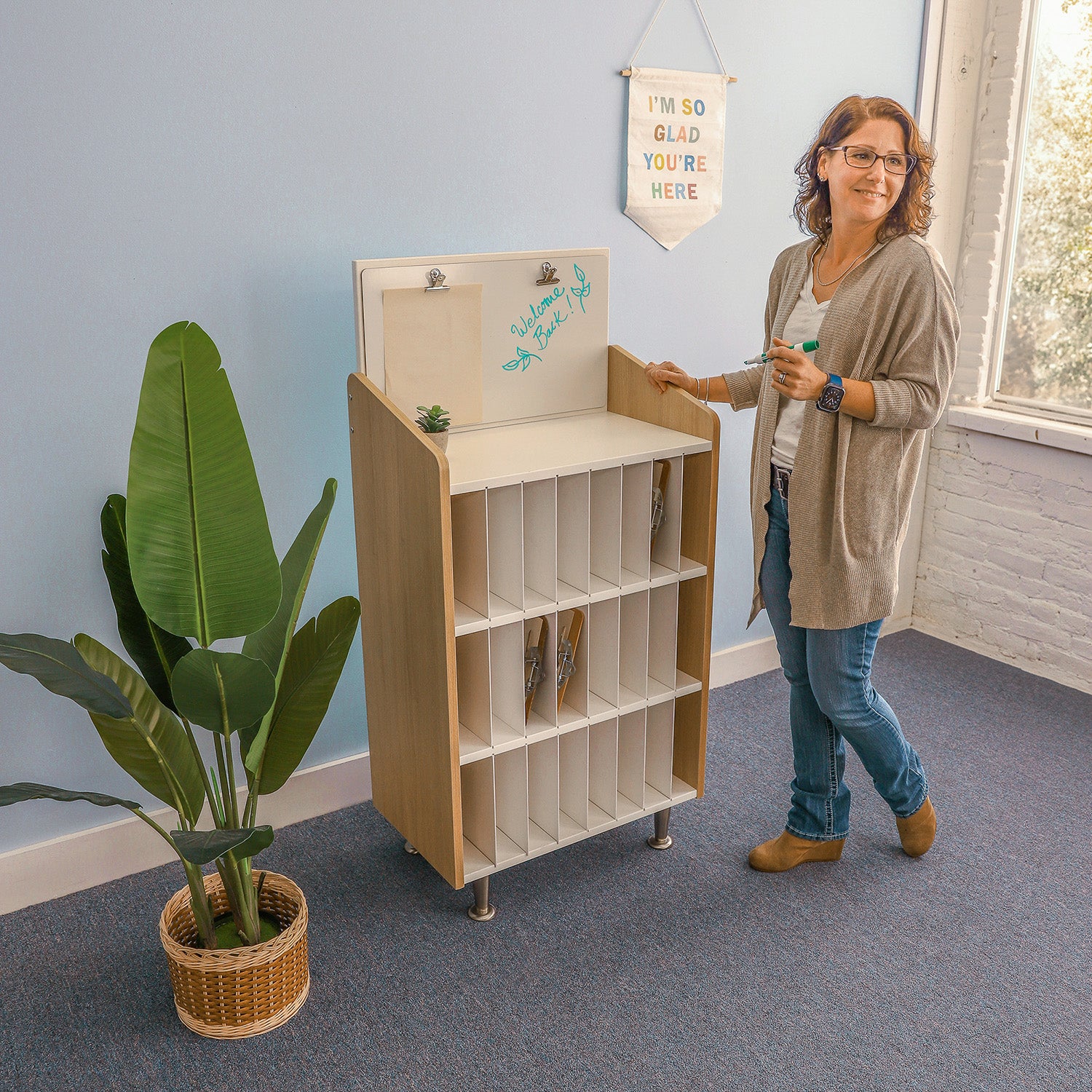 Elevated Mail and Message Center - Wall Mount Organizer for Home & Office - Perfect for Letters, Bills, and Notes - Ideal for Entryway, Kitchen, or Workspace Organization