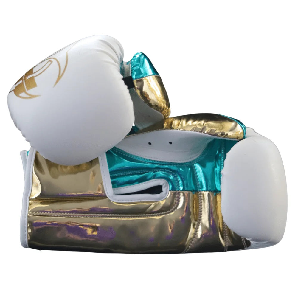Premium 12oz Metallic Boxing Gloves for Training & Sparring - Ideal for Boxing, MMA, and Fitness Workouts