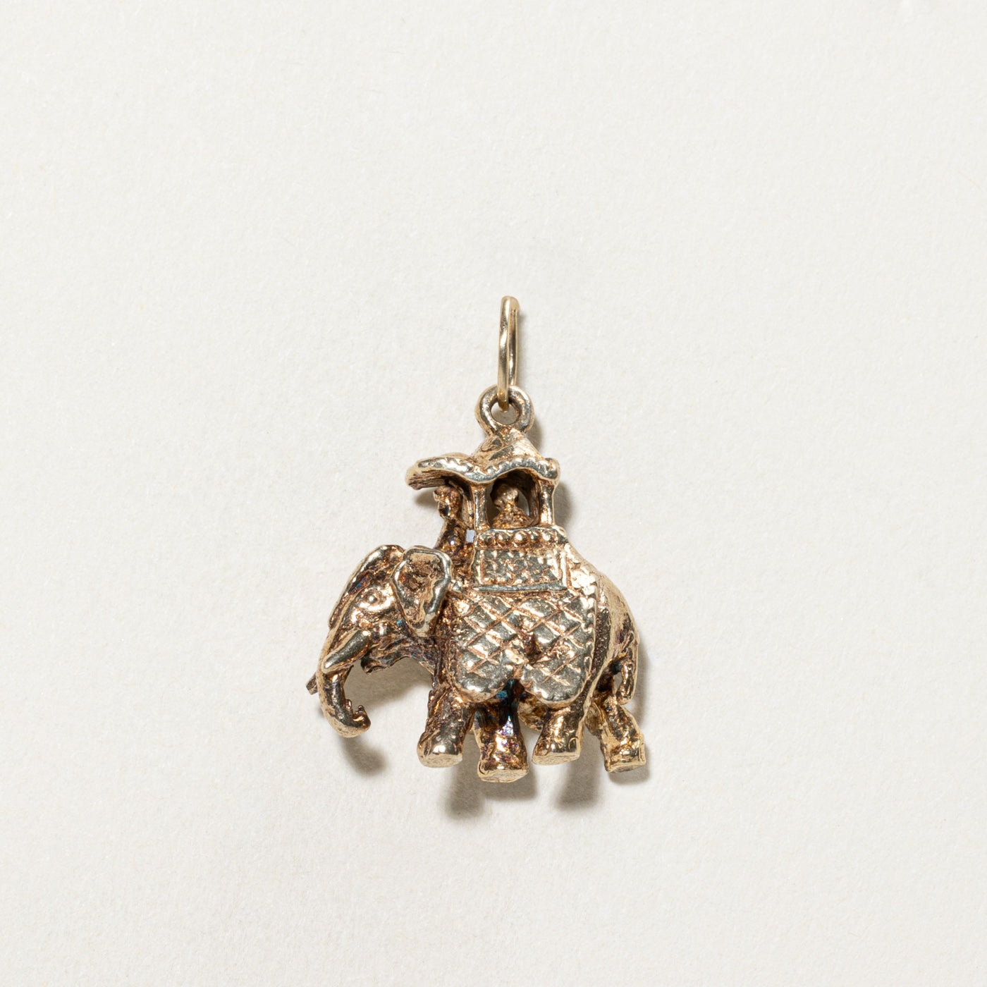 Vintage 1977 Birmingham 9K Yellow Gold Elephant Charm Pendant - Perfect for Jewelry Making, Gifts & Collectibles