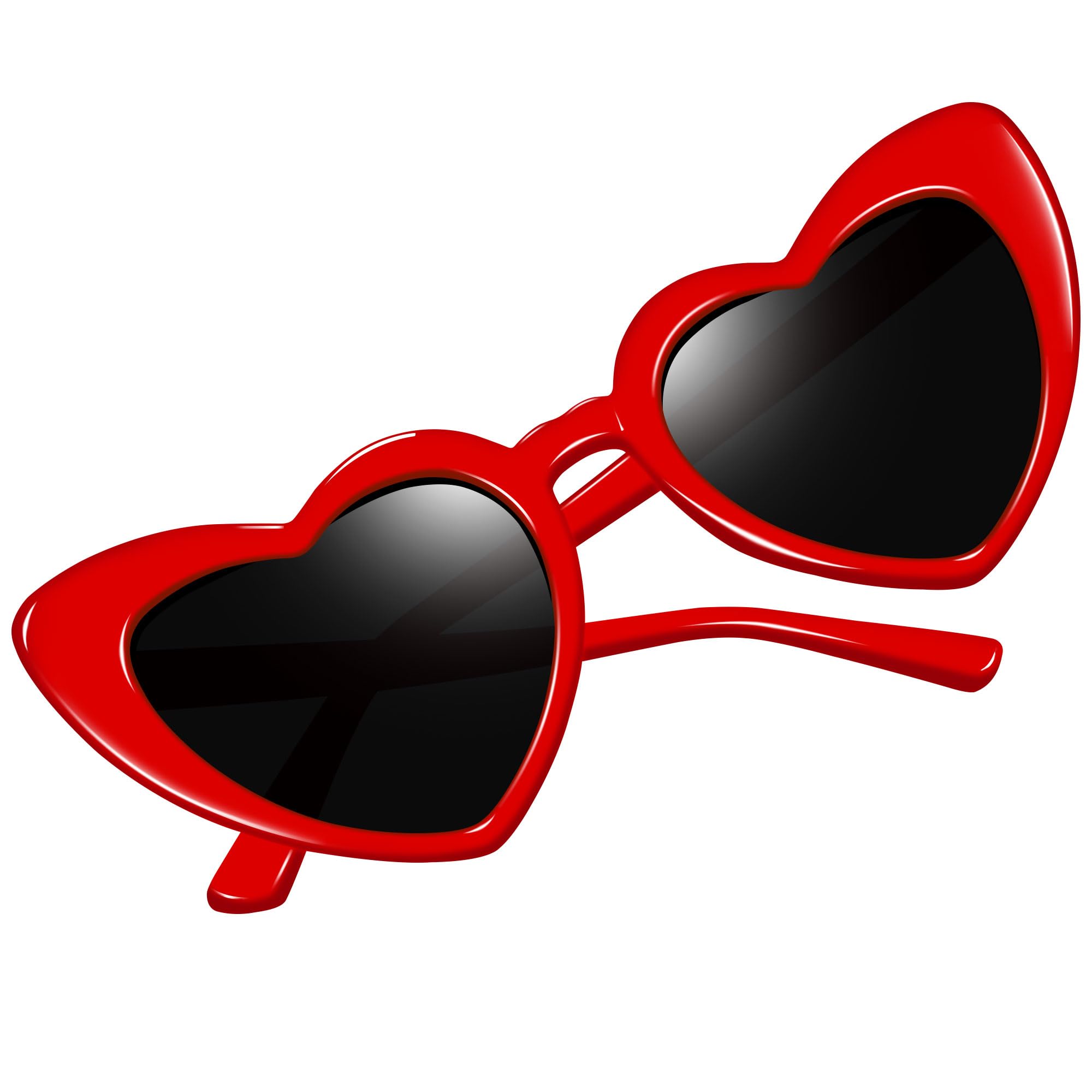 Joopin Trendy Heart Sunglasses for Women - Retro Heart Shaped UV Protection Sunglasses - Dark Lens Fashion Shades for Rave, Costume & Summer Outdoor Activities