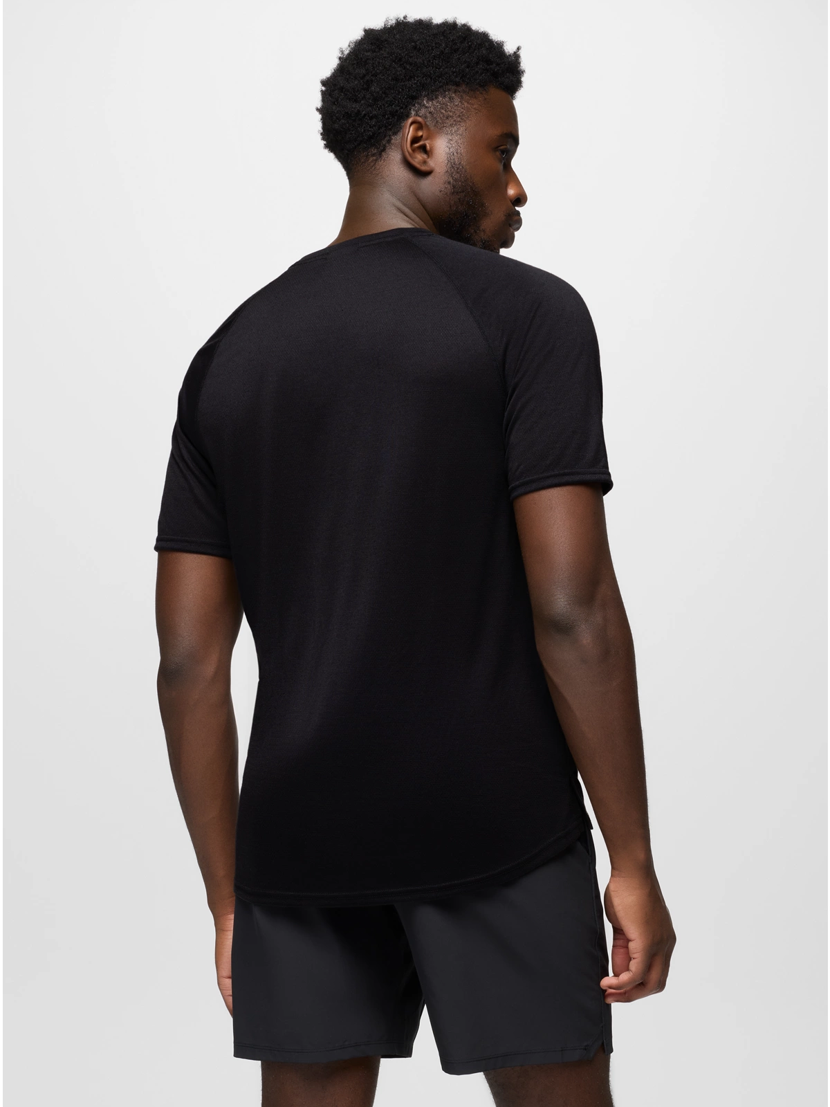 prAna Natural Flow Short Sleeve Crew Neck T-Shirt for Men & Women - Soft Organic Cotton, Breathable & Comfortable - Perfect for Yoga, Hiking & Casual Wear - Black