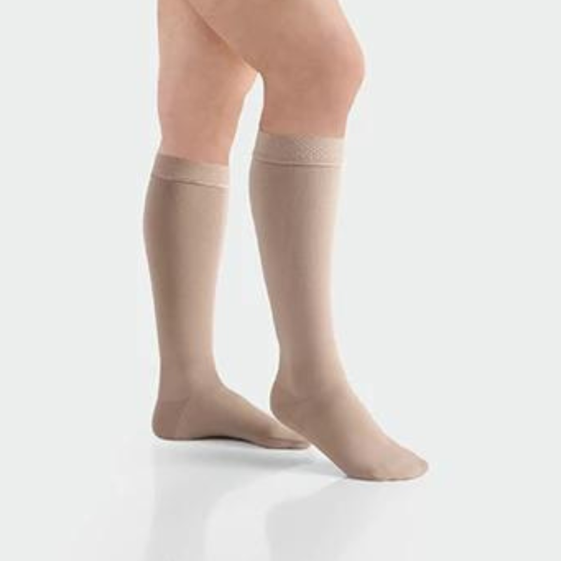 Juzo Move Max 20-30 mmHg Knee High Compression Socks for Women & Men - Beige - Medical Grade Support for Circulation, Swelling Relief - Perfect for Travel, Running, Nursing & Varicose Veins